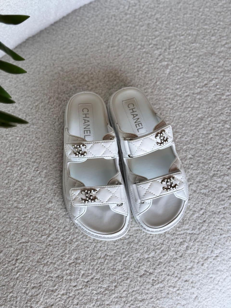 Chanel - Sandales Dad Noir/Bleu/Blanc/Beige/Bleu Marine