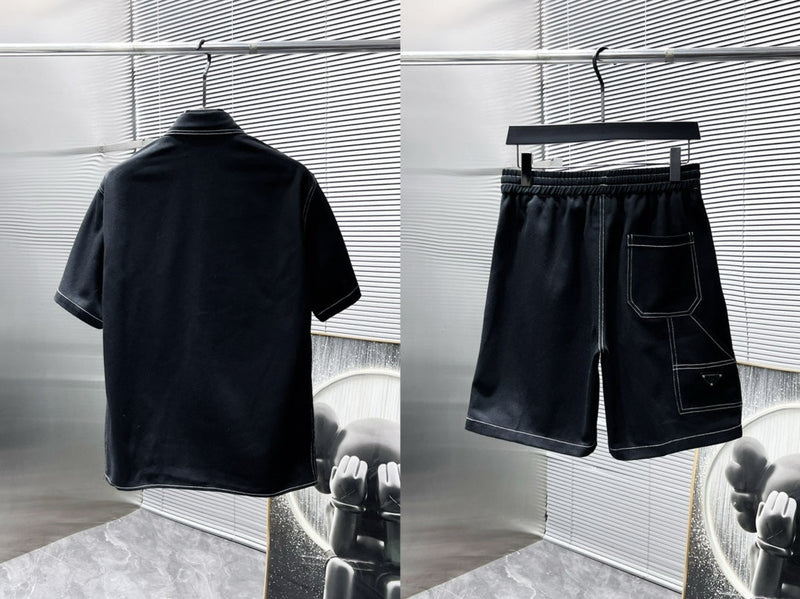 Prada - Ensemble Prada CHEMISE + SHORT en Denim Noir