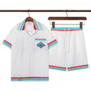 Casablanca Paris - Ensemble CHEMISE + SHORT Casaway Blanc/Bleu/Rouge