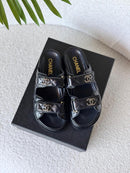 Chanel - Sandales Dad Noir/Bleu/Blanc/Beige/Bleu Marine