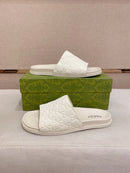 Gucci - Mules en Daim GG Blanc