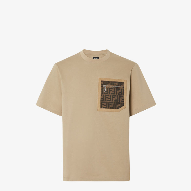 Fendi - T-shirt en jersey FF Beige