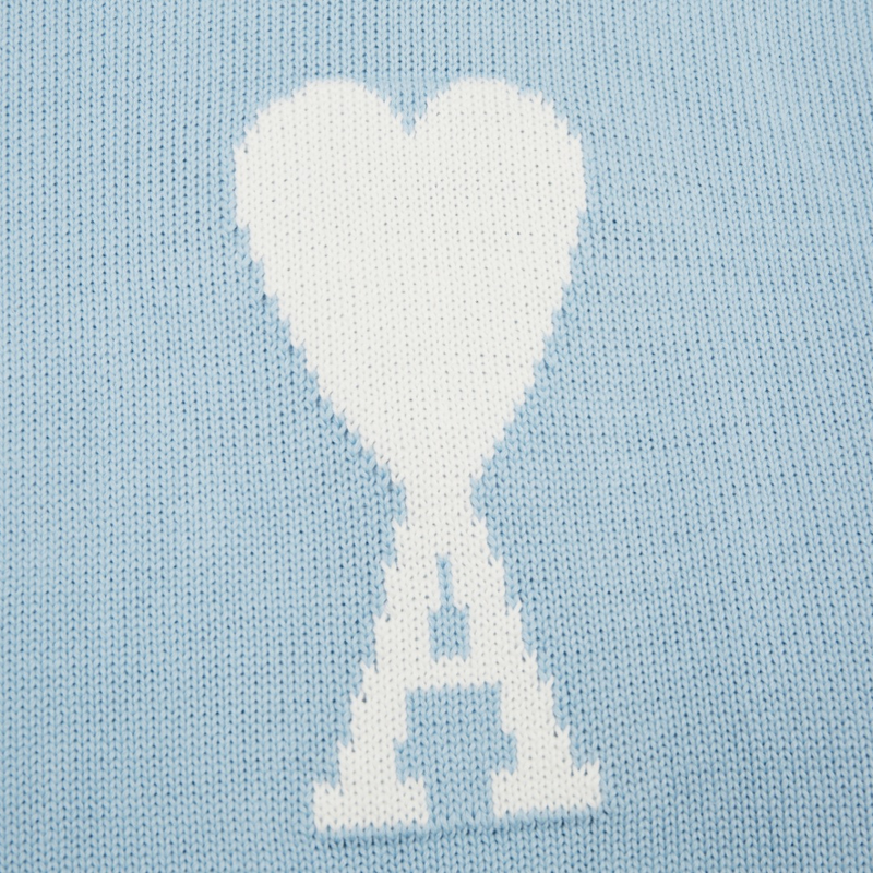 Ami Paris - Pull Ami Paris Bleu Cœur Blanc