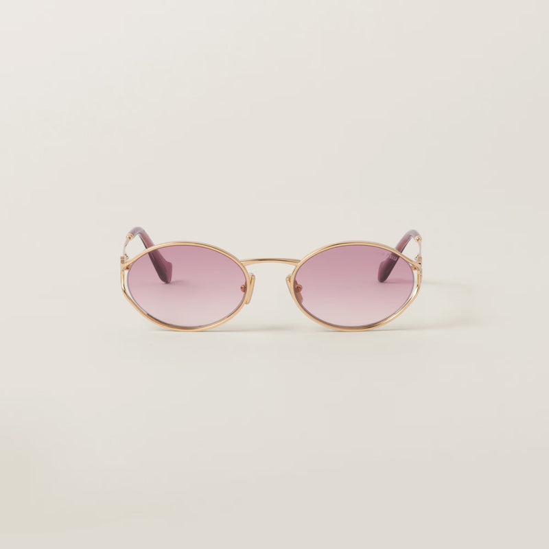 Miu Miu - Lunettes de soleil Logo Verres Ombrés Rose Bégonia