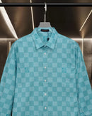 Louis Vuitton - Chemise manches longues motif damier LV Turquoise