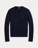 Ralph Lauren - Pull torsadé à col rond en coton Hunter Navy