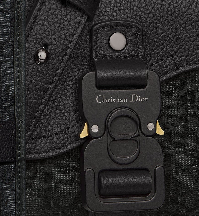 Mini sac Messenger à rabat Saddle Noir