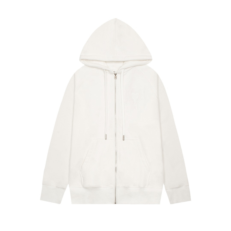 Ami Paris - Veste Blanc Cœur Blanc