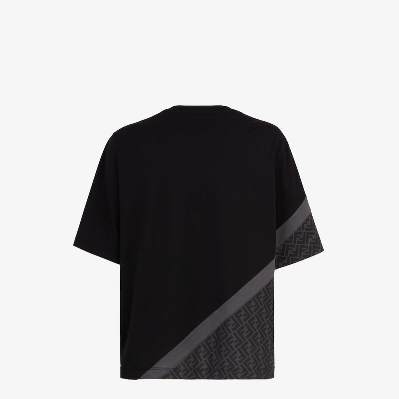 Fendi - T-shirt avec bande Grise
