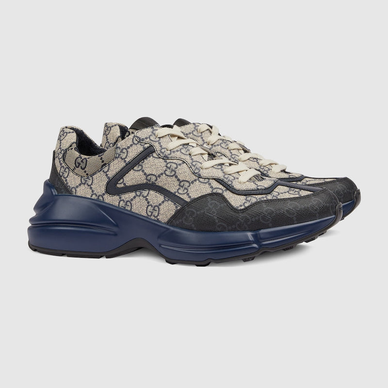 BASKETS GG RHYTON POUR HOMME Bleu Marine Noir