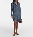 Gucci - Bermuda en jean et cuir