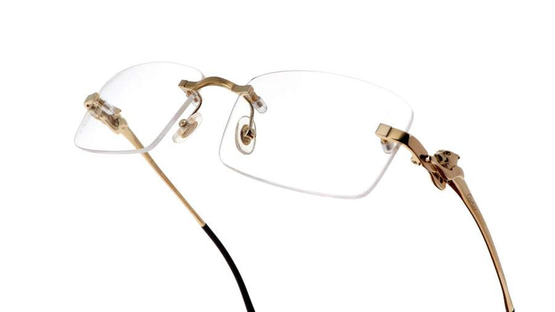 Cartier - Lunettes solaires Panthère Monture Or Verres Transparent