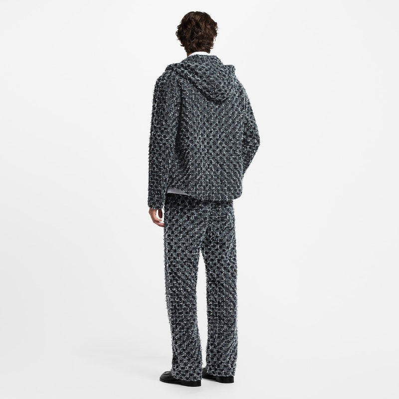 Louis Vuitton - Pantalon droit à Monogram floqué en denim