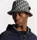 Dior - Bob Dior Oblique Bleu Marine / Beige