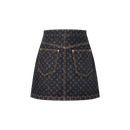 Louis Vuitton - Mini-jupe en denim Monogram