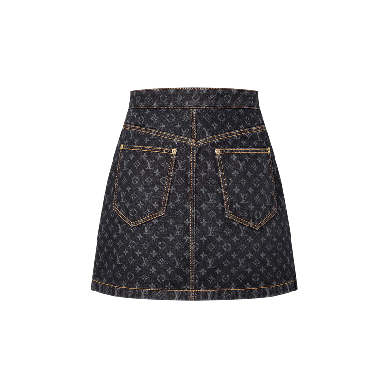 Louis Vuitton - Mini-jupe en denim Monogram