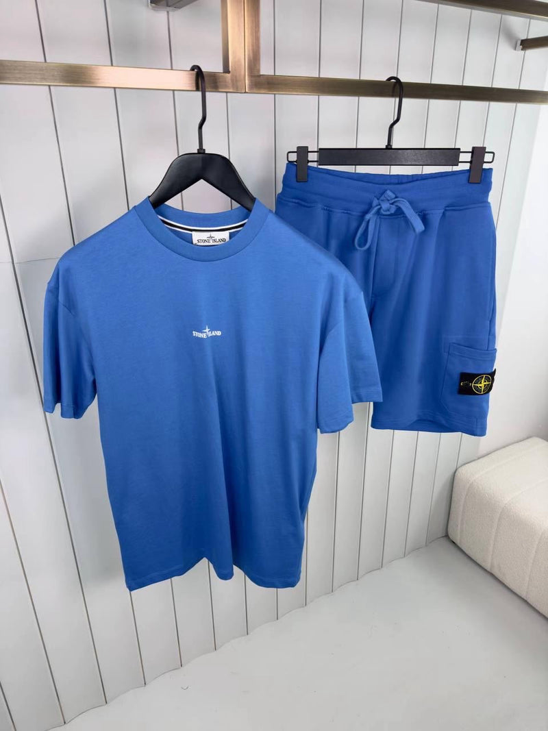 Stone Island - Ensemble T-SHIRT + SHORT Bleu II