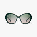 Chanel - Lunettes de soleil Papillon Vert Foncé