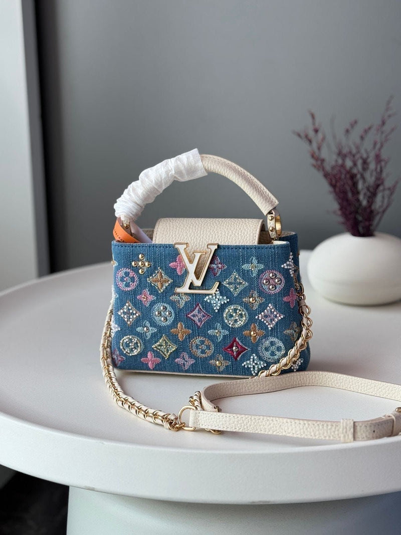 Louis Vuitton - New Wave Chain MM Denim Brodé