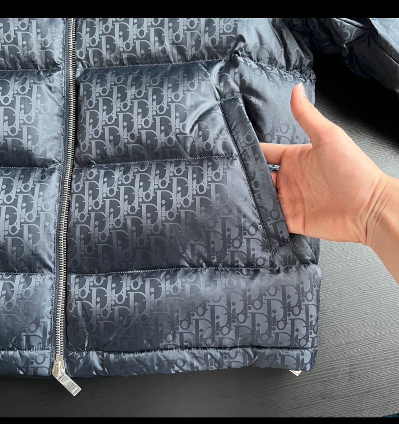 Dior - Doudoune CD oblique Bleu Nuit