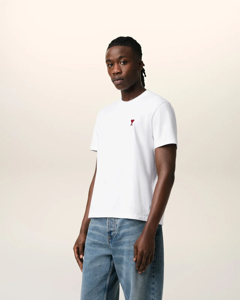 Ami - T-shirt Patch Ami De Cœur en coton Blanc