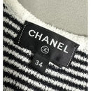 Chanel - Top à bretelles en coton rayure Blanc/Noir