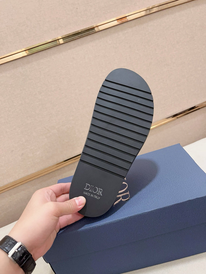 Dior - Sandale en Toile monogramme Dior Bleu/Noir