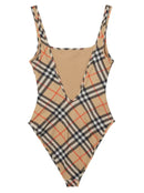 Burberry - Maillot de bain à carreaux Beige