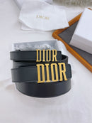 Dior - Ceinture ‘DIOR’ Noir et Doré F