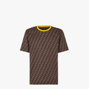 Fendi - T-shirt coton jersey monogram FF Marron