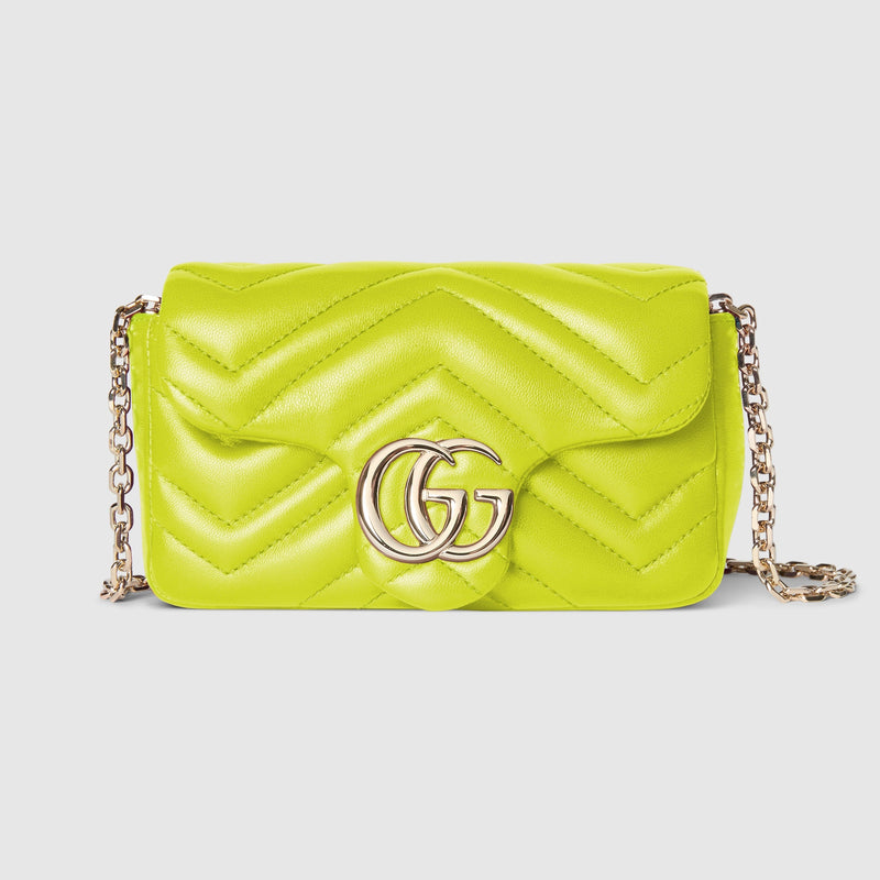 Gucci - Mini Sac à épaule GG Marmont Vert Brillant