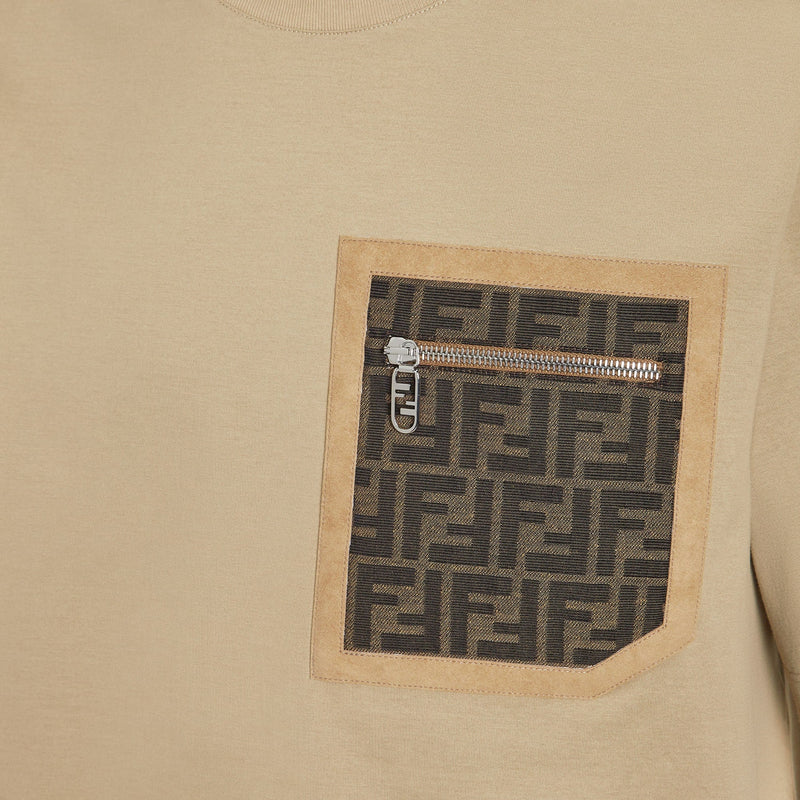 Fendi - T-shirt en jersey FF Beige