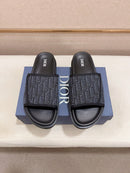 Dior - Sandale en Toile monogramme Dior Bleu/Noir