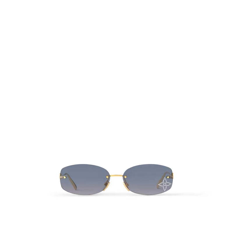 Louis Vuitton - Lunettes de soleil ovales LV Glam 2.0 Bleu