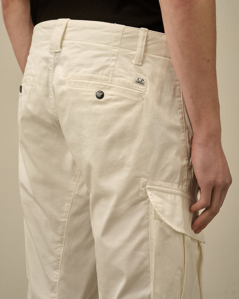 C.P Company - Short Cargo stretch sateen Gauze White