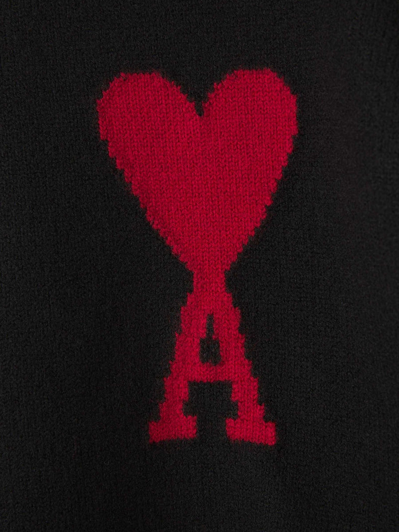 Ami Paris - Pull Ami Noir Coeur Rouge