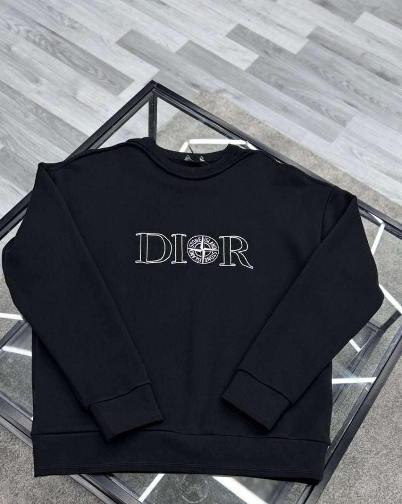 Dior x Stone Island - Pull en coton monogramme Dior x Stone Island Noir