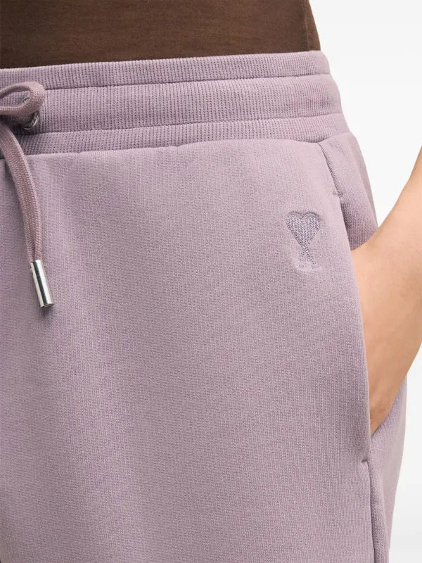 Ami - Short de sport à logo brodé Violet