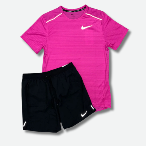 Ensemble Running Noir/Rose