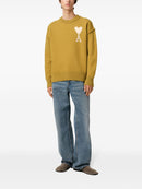 Ami Paris - Pull Ami Moutarde Coeur Blanc