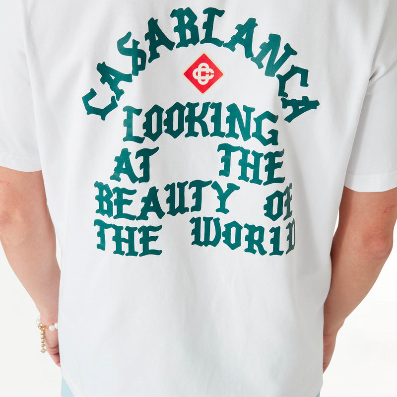 Casablanca - T-shirt Beauty of The World Blanc/Vert