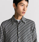 Dior - Surchemise Dior Oblique Jacquard de coton Bleu Marine