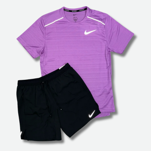 Ensemble Running Noir/Violet