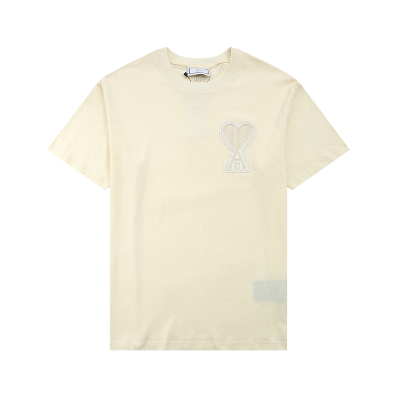 T-shirt Ami Paris Beige Coeur Beige