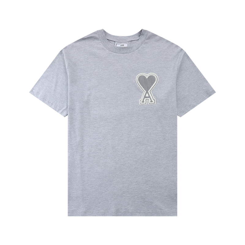 T-shirt Ami Paris Gris Coeur Gris