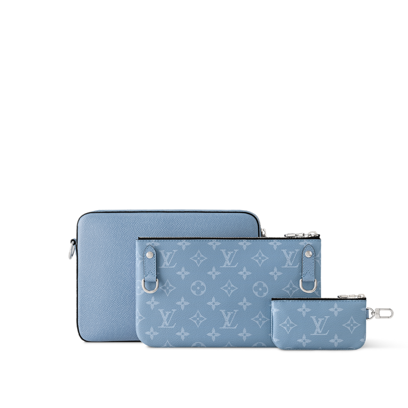 Sac Trio Messenger Bleu Ciel