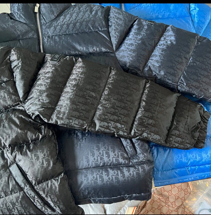 Dior - Doudoune CD oblique Bleu Nuit