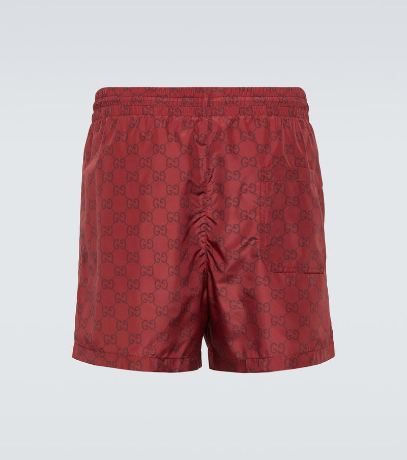 GUCCI - Short de bain GG Rouge