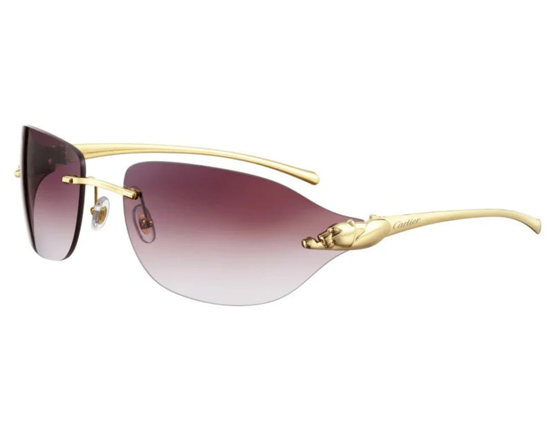 Cartier - Lunettes de Soleil Cartier Panthère Rectangle Verres Violet