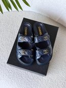 Chanel - Sandales Dad Noir/Bleu/Blanc/Beige/Bleu Marine